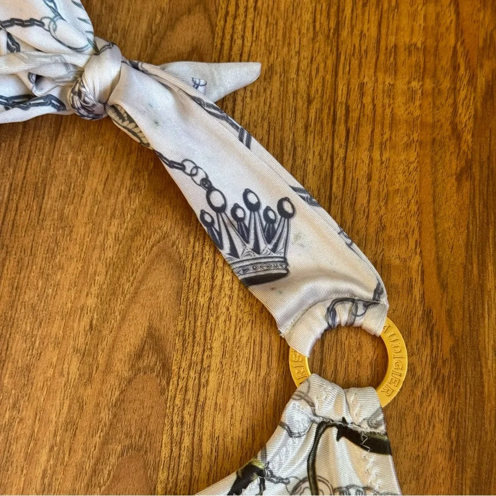 CHRISTIAN AUDIGIER Ed Hardy Vintage Y2K White Pink Blue Paris Bike Bikini Set - Picture 5 of 15